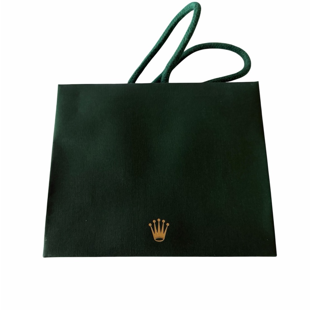 Rolex Emerald Green Tote with Gold Crown Emblem